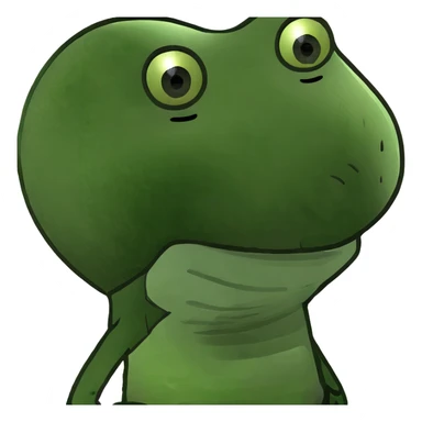 bobblehead character with a big head and small body, cheerful expression sticker