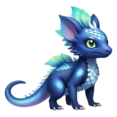 Colorful Iridescent Exotic Nebulae Salandit-Meowstic-Amaura-Fakémon-hybrid-creature (full body)  sticker