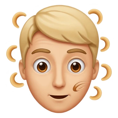 Funny head swirling  sticker