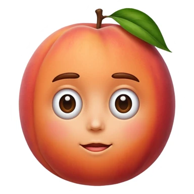peach with person on it sticker