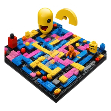 pac-man lego set sticker