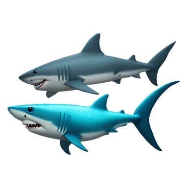 shark with a mermaid sticker