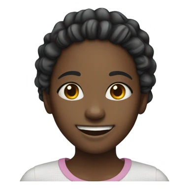 Black girl with braces smiling  sticker