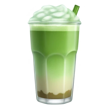 glass of iced matcha latte sticker