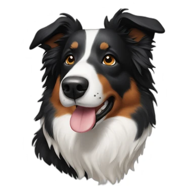 Border-collie-with-black-freckle-near-nose sticker