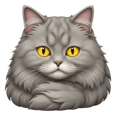 grey fluffy british long hair cat with yellow eyes ist sleeping sticker