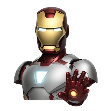 iron man showing no with his thumb sticker