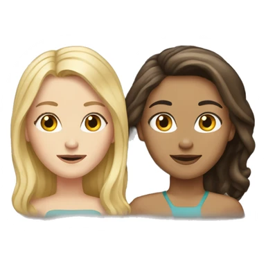 two white girls in discossion sticker