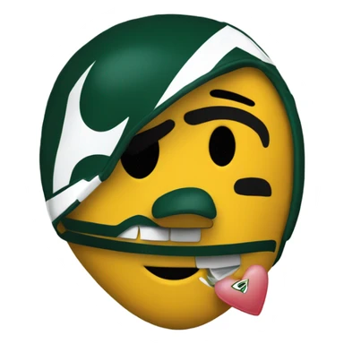 Packers cheesehead with heart eyes sticker