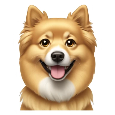 spitz dog golden sticker