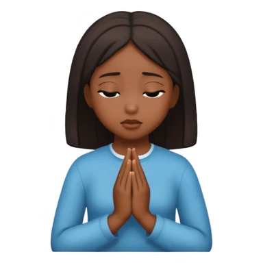 Faça uma menina orando negra  sticker