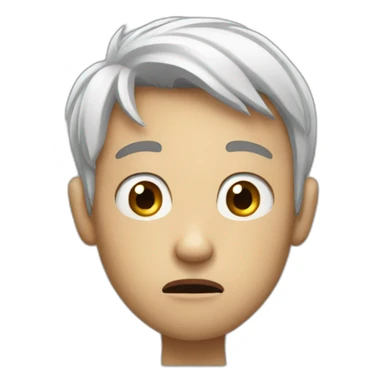 scared and confuse white person sticker