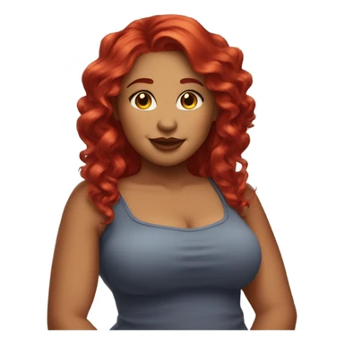 plus size red hair cute sticker