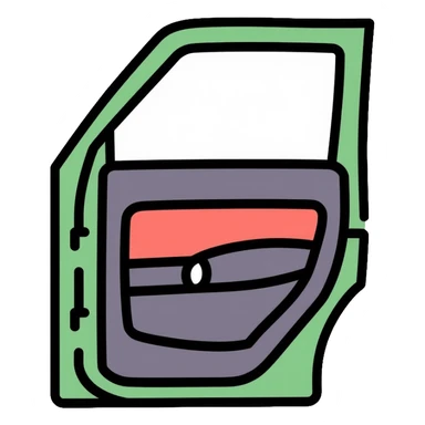 car door with sound deadening material, vehicle acoustic insulation sticker