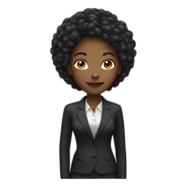 Black woman in slim suite sticker