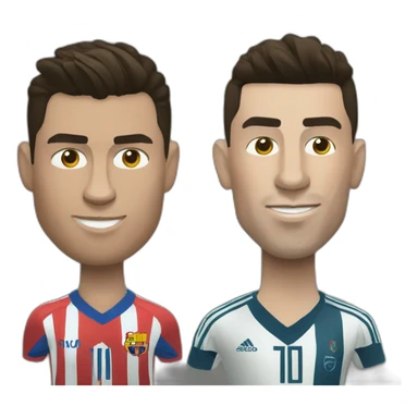 Cristiano Ronaldo vs Messi sticker