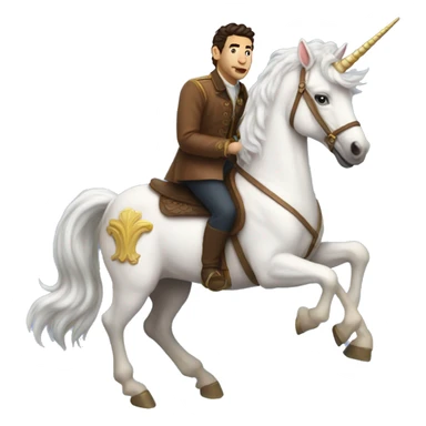 jonathan bailey riding a unicorn sticker