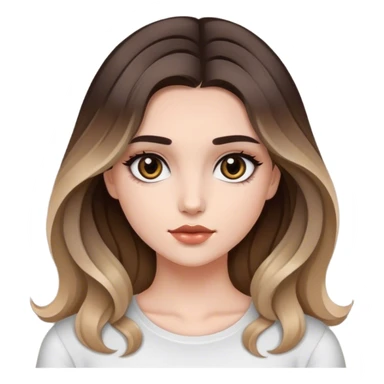 Chica de ojos oscuros con balayage sticker