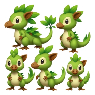  Fey Toony Sprigatito-Grookey-Grovyle-Shaymin-fusion-hybrid sticker