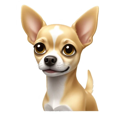 Blonde chihuahua with a white spot   sticker