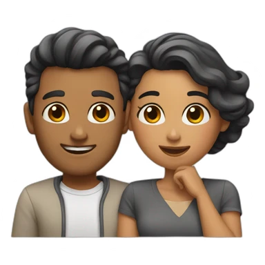 Couple making up sticker