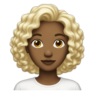 fille blanche dred locks sticker
