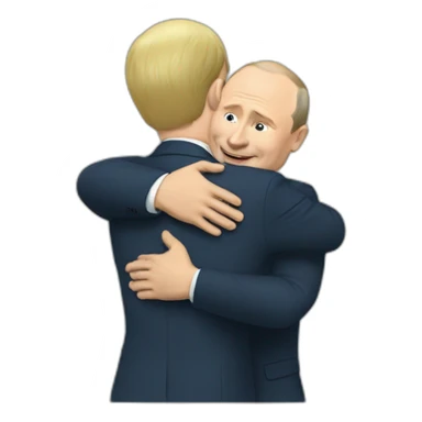 Putin hug Zelensky sticker