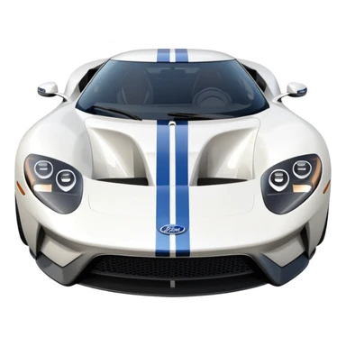 white ford gt sticker