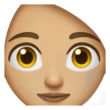 brunette straight hair brown eyes fair skim sticker