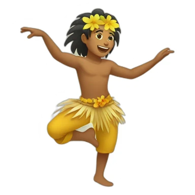 Tahitian dancing boy sticker