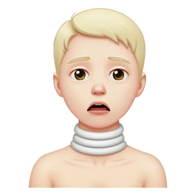 Choking Neck while sad sticker