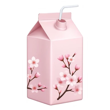 Cute Pastel pink Cherry Blossom Sakura Milk Carton sticker