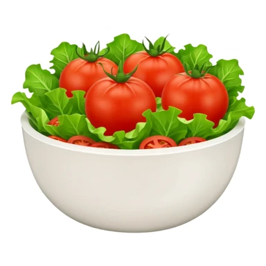 salad bowl with lettuce and 2 chopped tomatoes only sticker