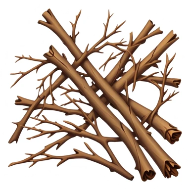 dry dead twigs in a pile sticker