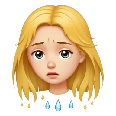Sad girl with tears  sticker