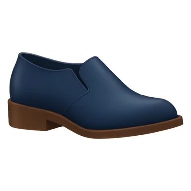 navy blue dressing shoes with brown base no laces sticker