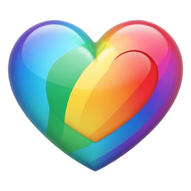 Iphone-rainbow-heartshape sticker