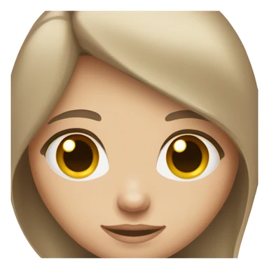 White skinned girl with medium length light brown hair sticker