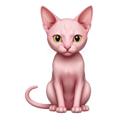 Hairless cat sitting sticker