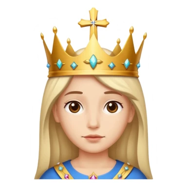 God with the cross and  a crown sticker