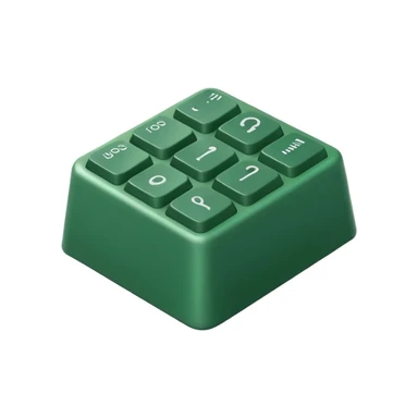 1 keycap with green background sticker
