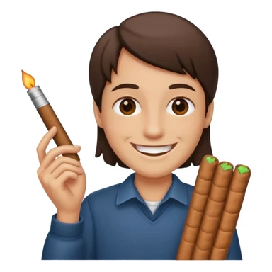 Holding a blunt sticker