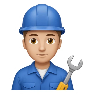 realistic ukrainian engineer with wrench sticker