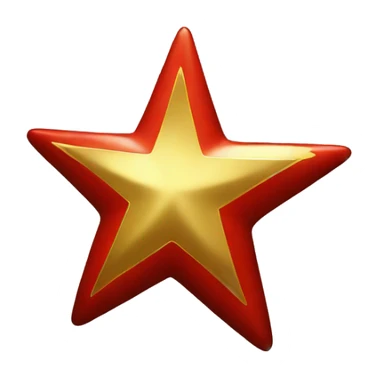 RED STAR WITH GOLD sticker