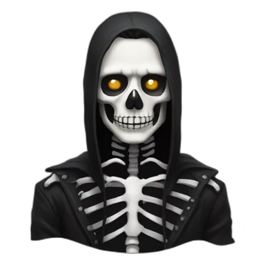 Goth Man with Skeleton paint face sticker