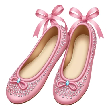 pink rhinestone ballerina slippers sticker