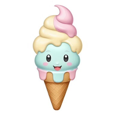 Chiikawa with ice cream sticker