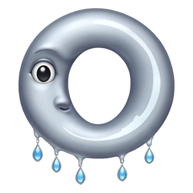 Mealting waning crescent moon sticker