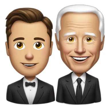 Elon musk with Lollipop Biden sticker