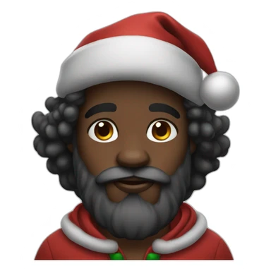 black pantherin santa claus sticker